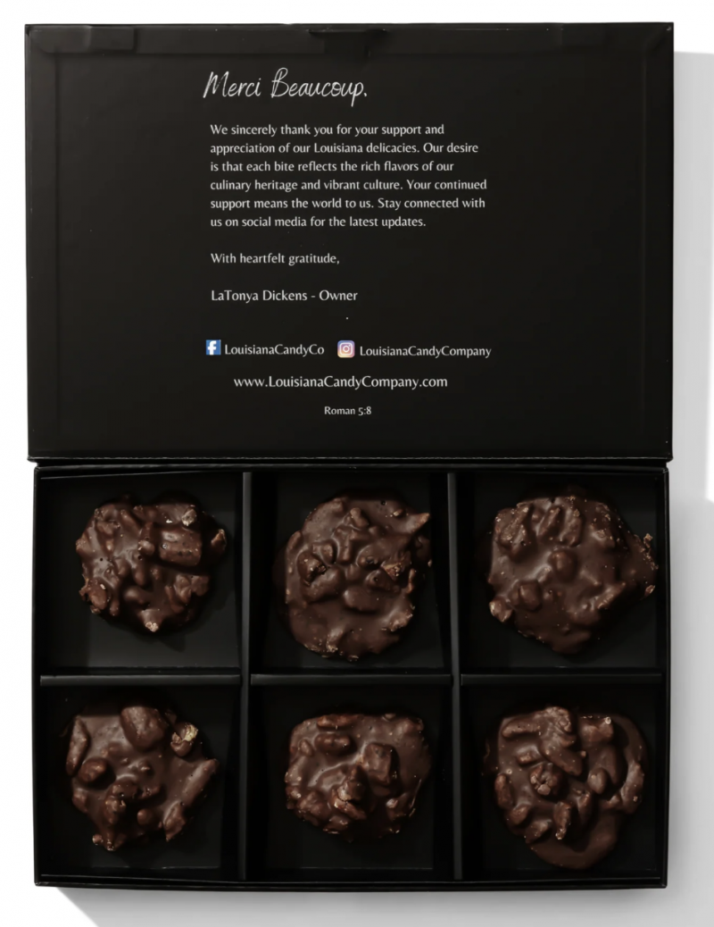 Louisiana Candy Company Mississippi Mudslide Pralines - 6 Count.