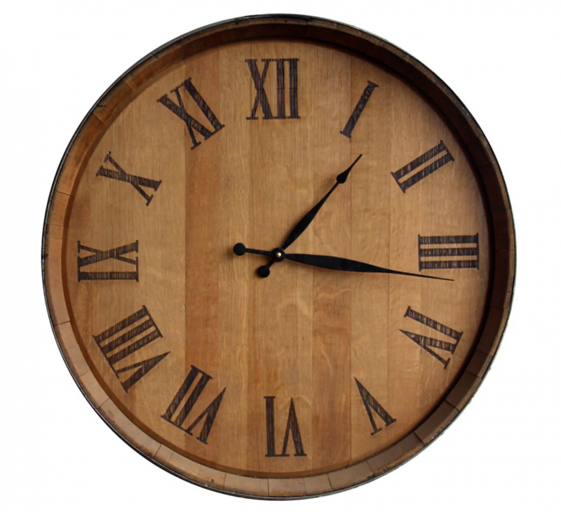 Barrel-Art Barrel Head Wall Clock.