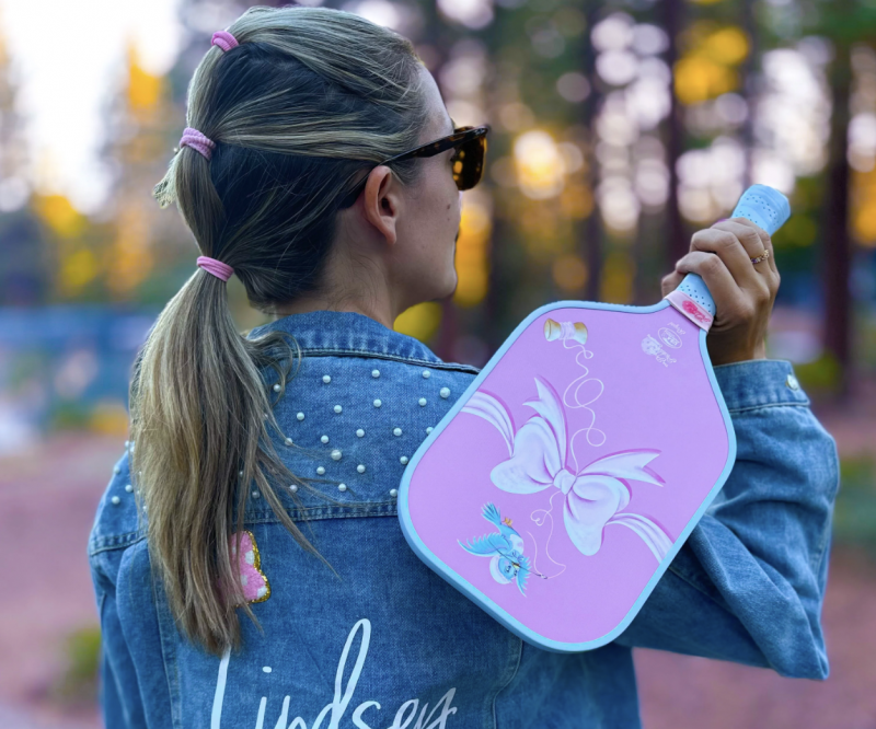 The Stroke of Midnight Pickleball Paddle From The Pretty Pickleball Company.