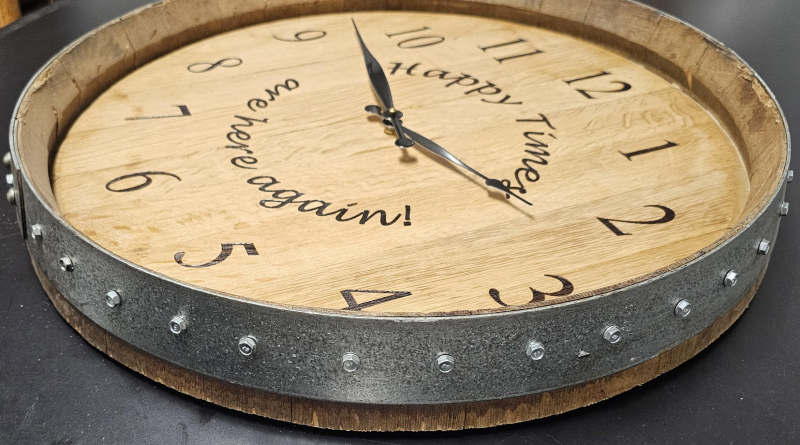 Barrel-Art: Barrel Head Wall Clock Review + Giveaway.
