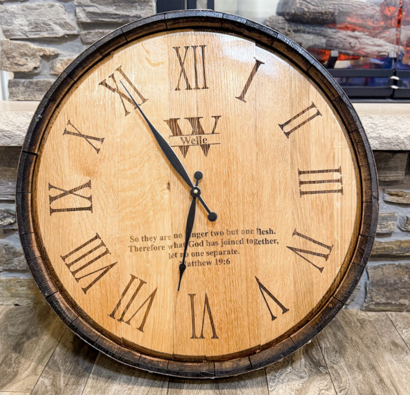 Barrel-Art: Barrel Head Wall Clock Review + Giveaway.