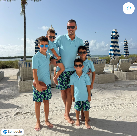 Tom & Teddy matching swimwear