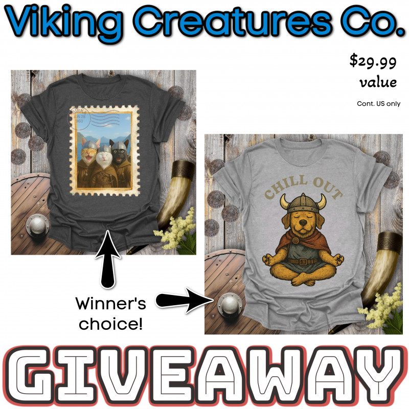 Viking Creatures Co. Nordic Humor T-Shirt Giveaway.
