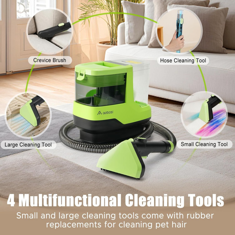 Deep-Clean Anywhere with the AAOBOSI Portable Carpet Cleaner Machine.