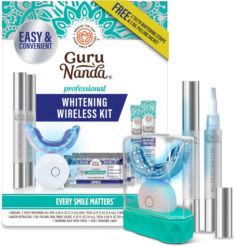 GuruNanda Professional Teeth Whitening Wireless Kit.