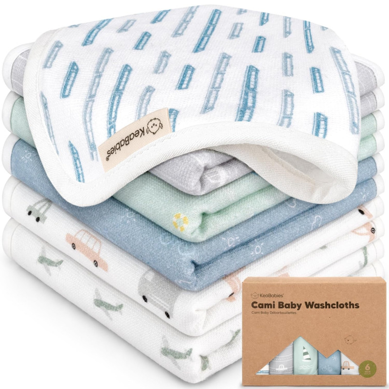 KeaBabies Cotton Baby Washcloths.