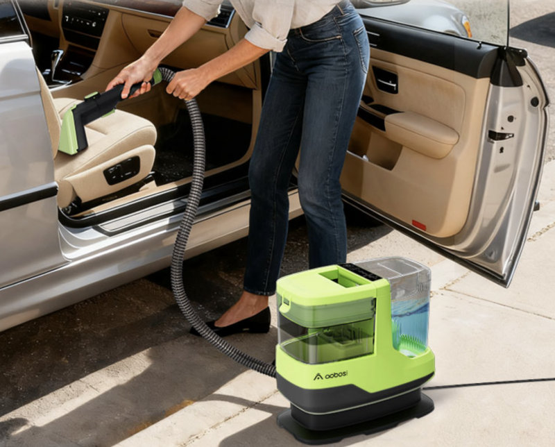 Deep-Clean Anywhere with the AAOBOSI Portable Carpet Cleaner Machine.