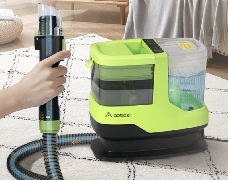 Easy Self-Cleaning in Just Two Steps Deep-Clean Anywhere with the AAOBOSI Portable Carpet Cleaner Machine.