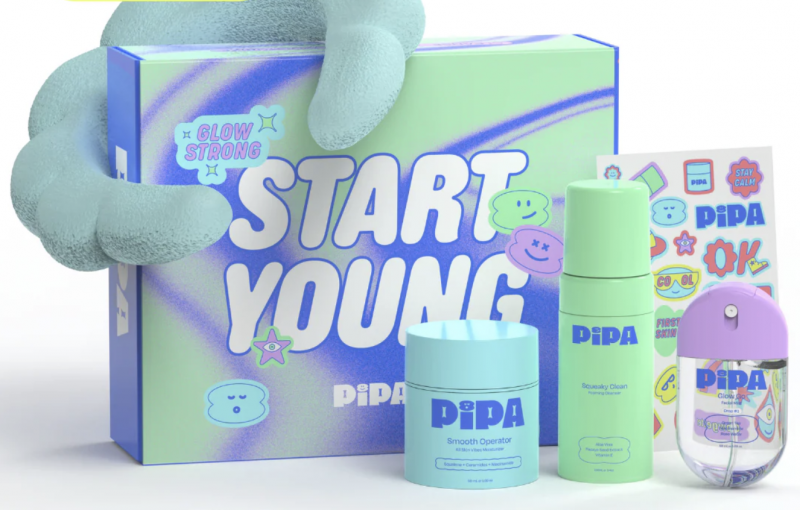 Pipa Start Young Bundle 3-STEP DERM Approved Tween Skincare Routine.