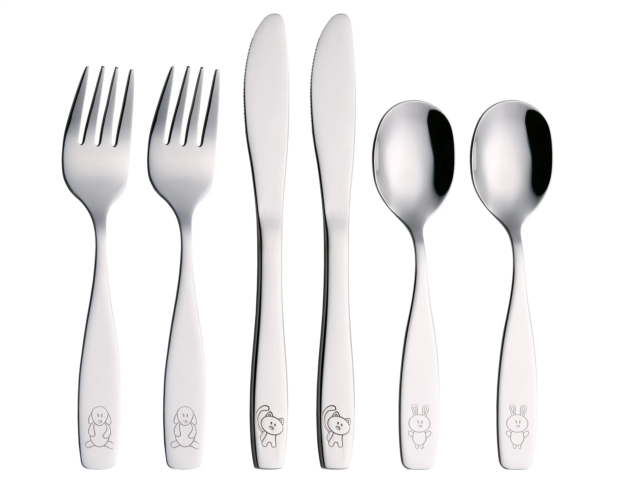 ANNOVA Animals Kids Safe Silverware.