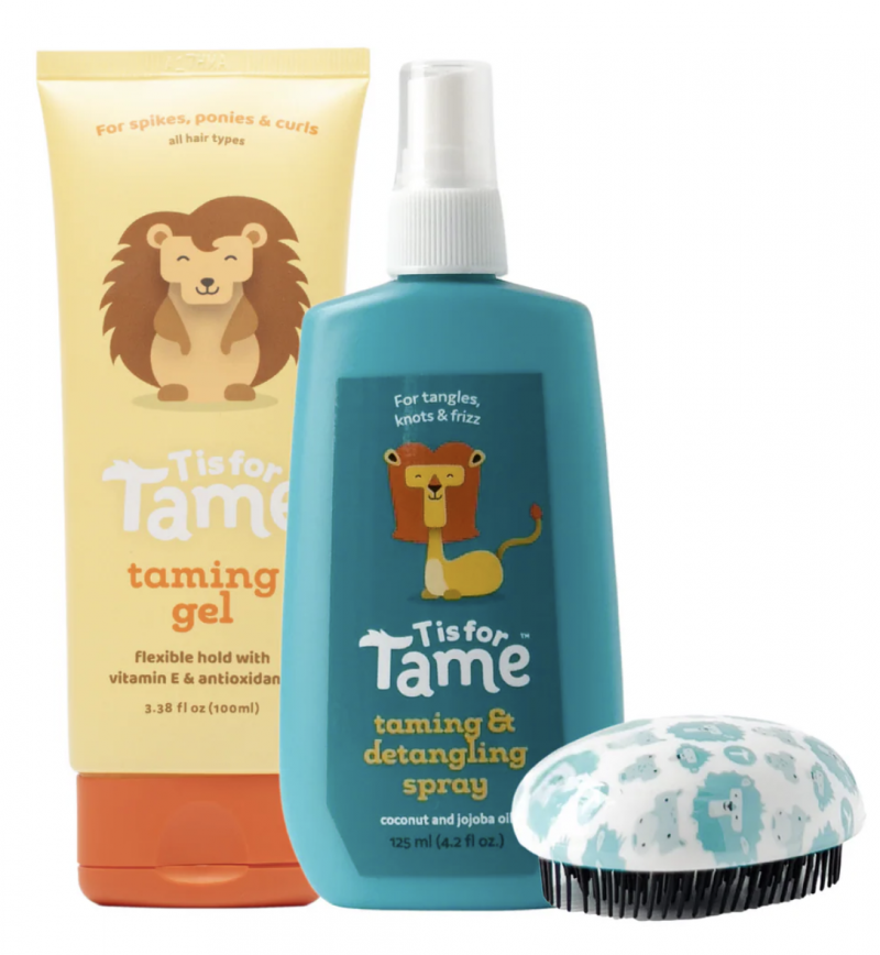 T Is For Tame Taming GEL & Detangling Spray With Brush.