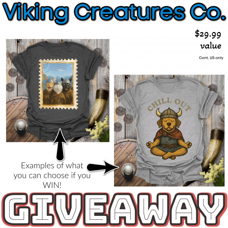 Viking Creatures Co. Nordic Humor T-Shirt Giveaway.