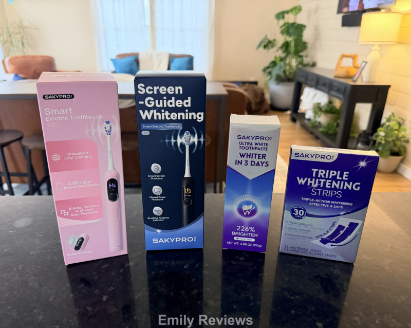 Sakyproral, Oral Care, Teeth Whitening, Purple Toothpaste, Whitening Strips, Electric Toothbrush