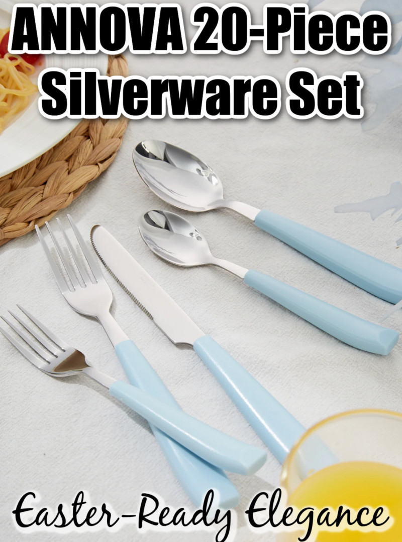ANNOVA 20 Piece Silverware Set Giveaway - Perfect for Easter!