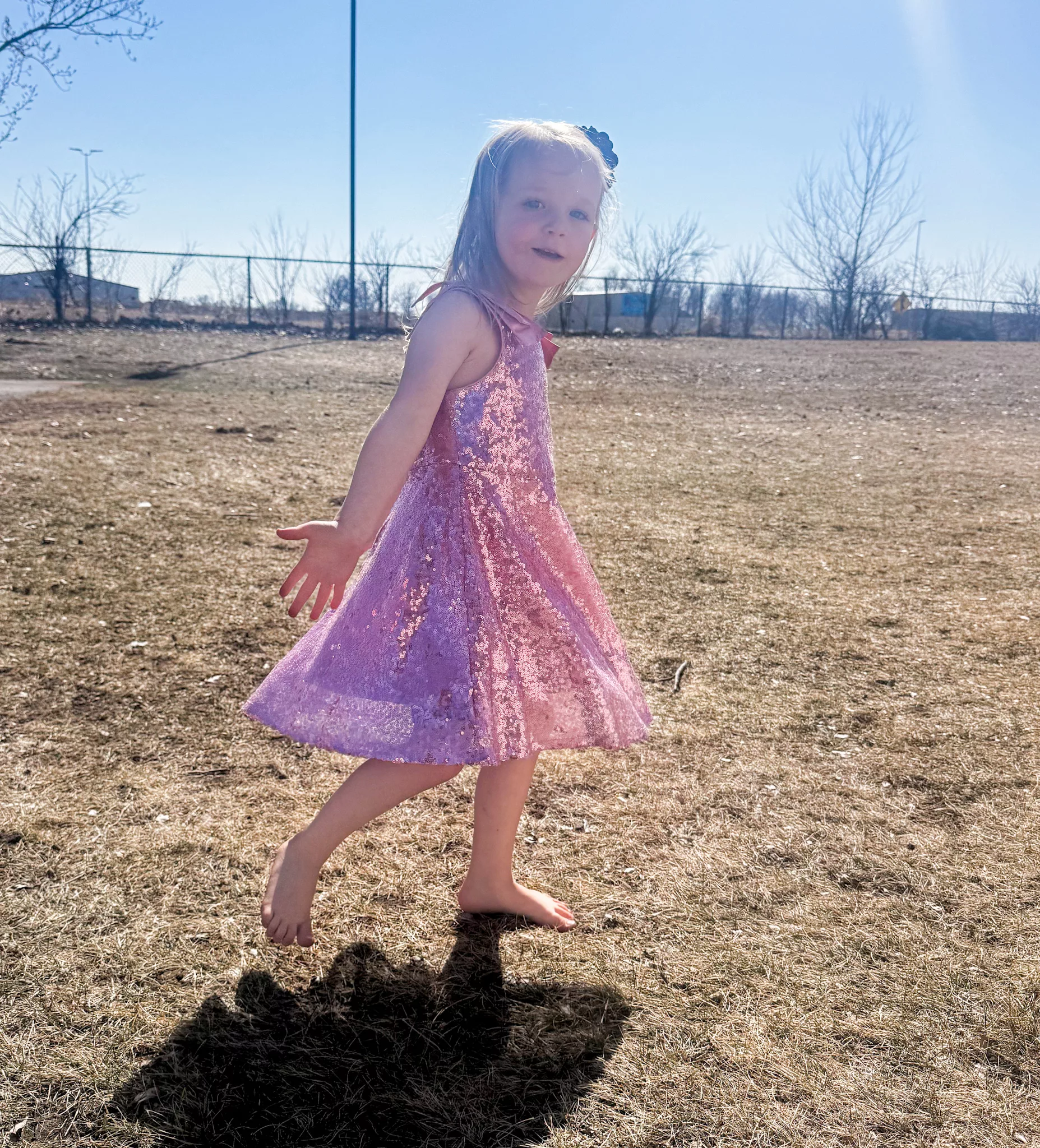 The Perfect Easter Dress: Girls Sequin Dress with Bows.