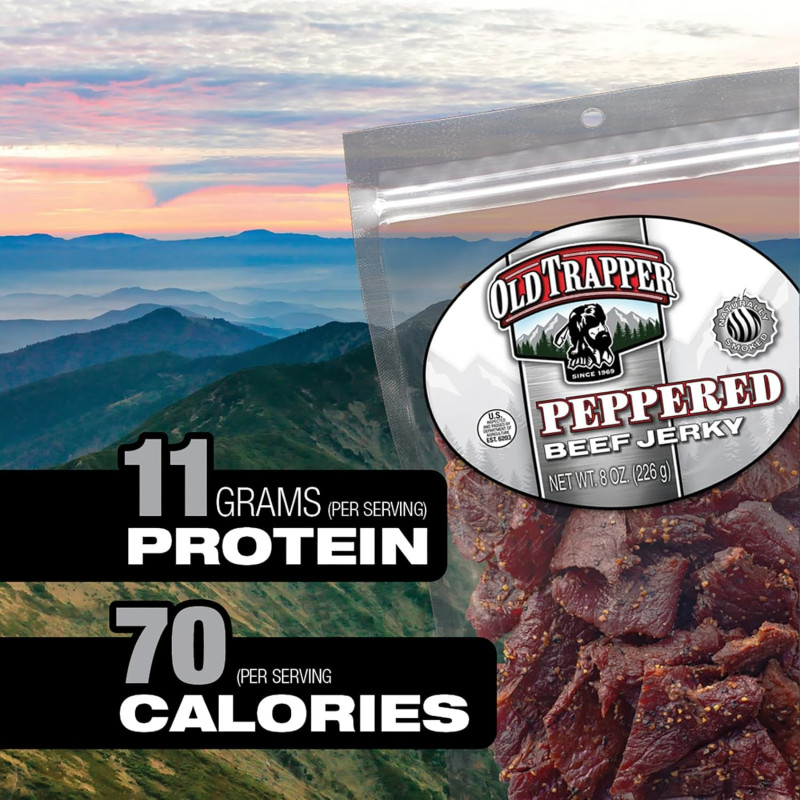Old Trapper Beef Jerky.