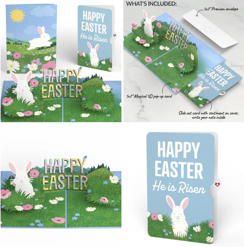 Lovepop Happy Easter Spring Meadow Pop-Up Card.