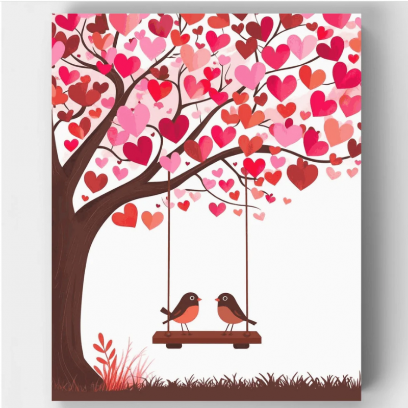 Love birds paint by number