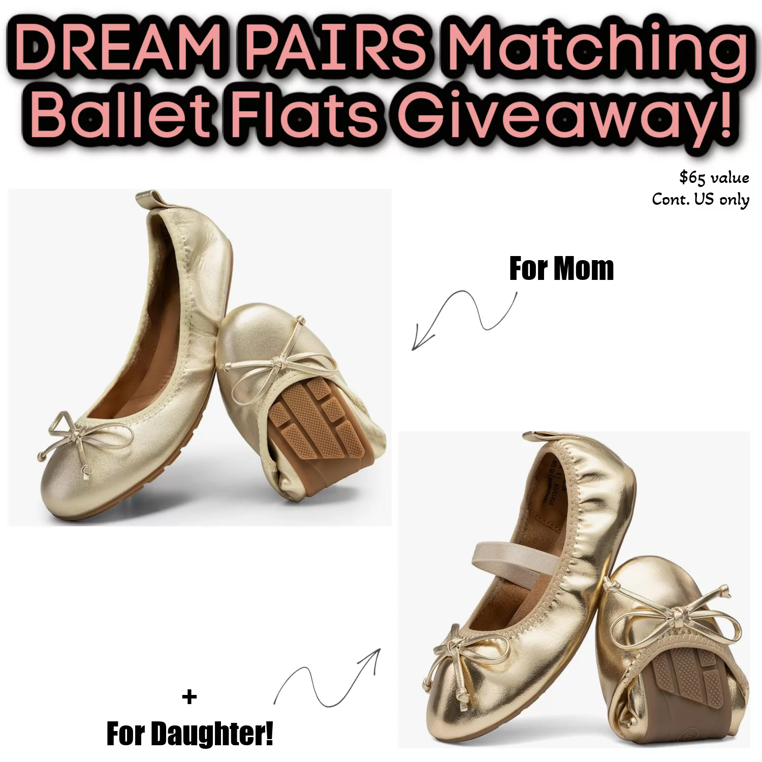 DREAM PAIRS Matching Ballet Flats Review + Giveaway.