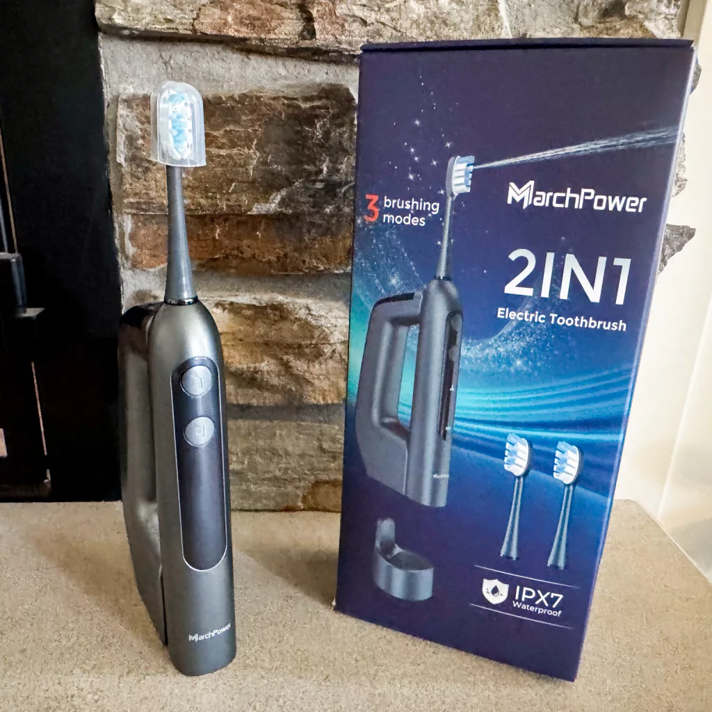 A Deep Dive: Marchpower 3-in-1 Sonic Toothbrush With Water Flosser Review + Giveaway.