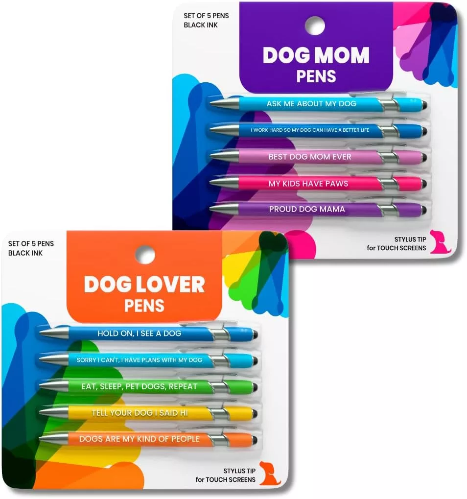 rubyloo Funny Dog Mom Pen Set.