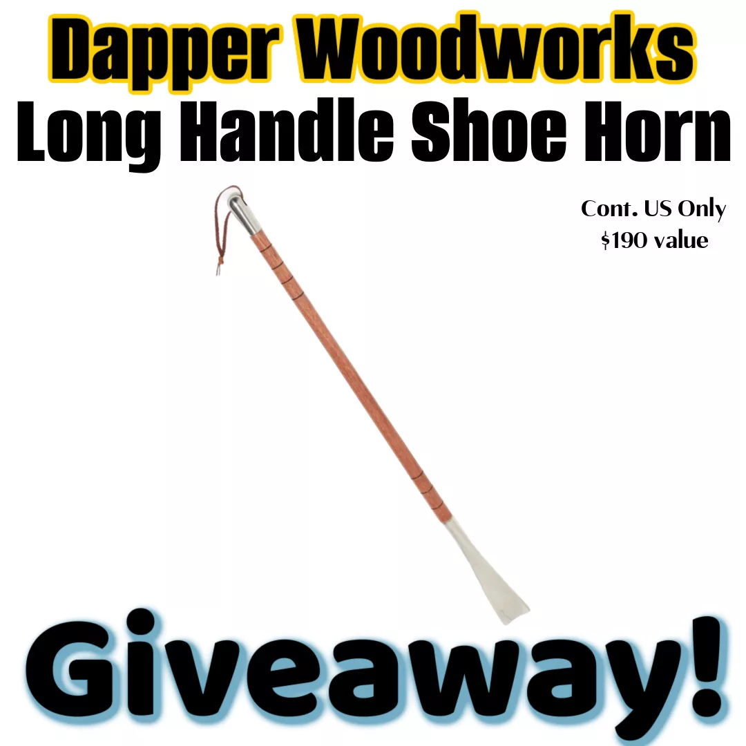Dapper Woodworks Long Shoe Horn Review + Giveaway.