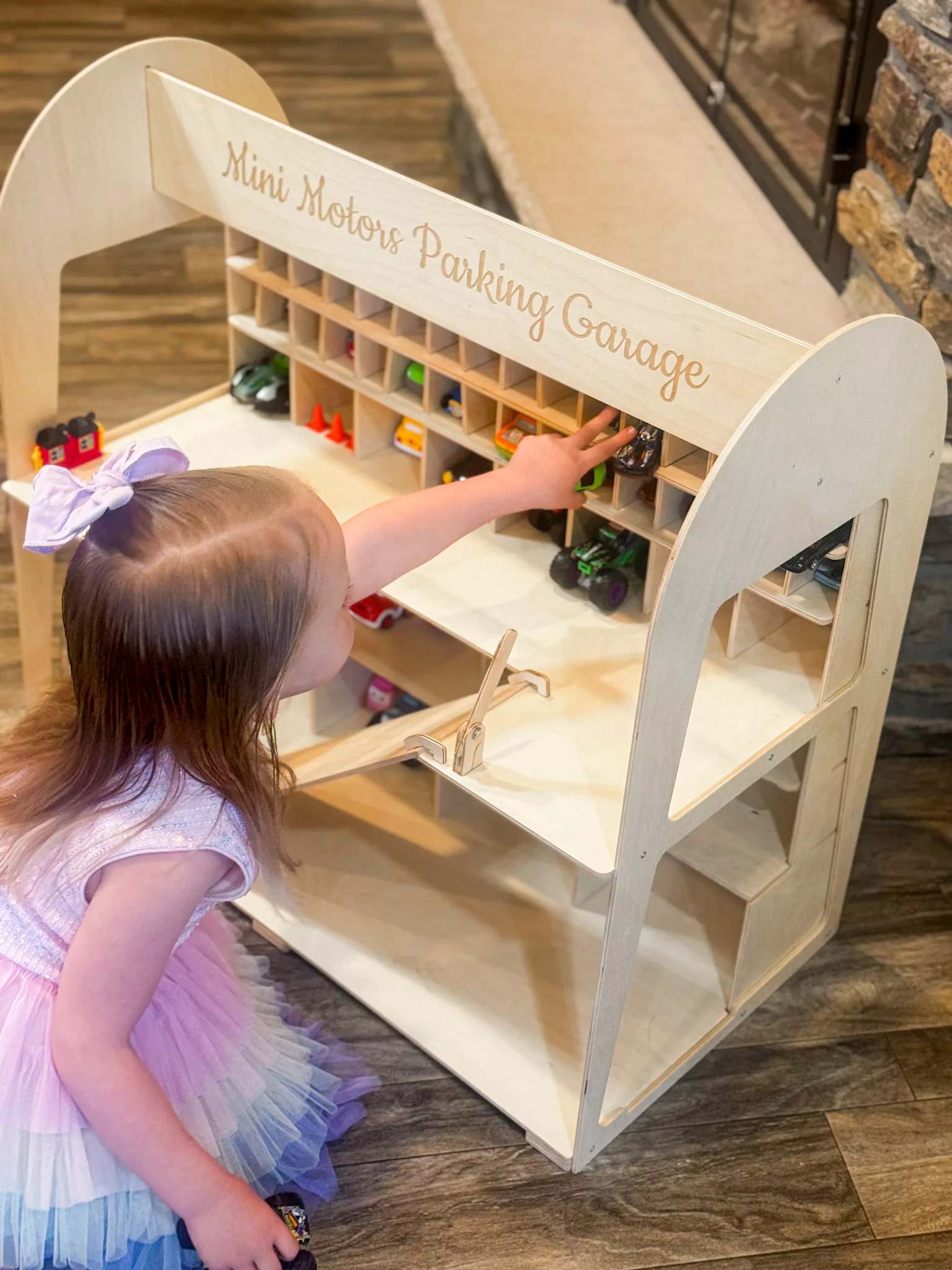 Enjoy The Wood Toy Car Garage Storage Review + Giveaway.