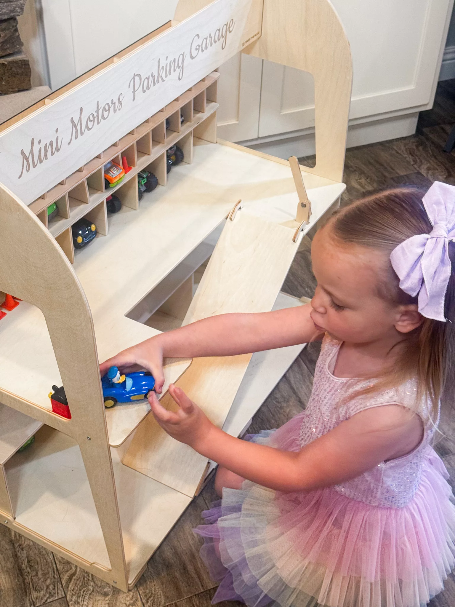Enjoy The Wood Toy Car Garage Storage Review + Giveaway.