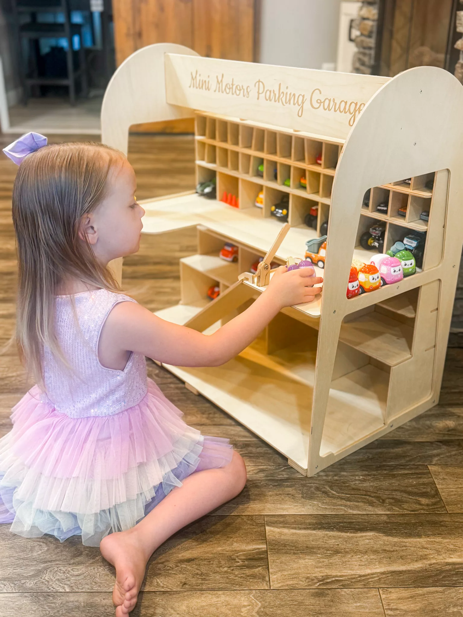 Enjoy The Wood Toy Car Garage Storage Review + Giveaway.