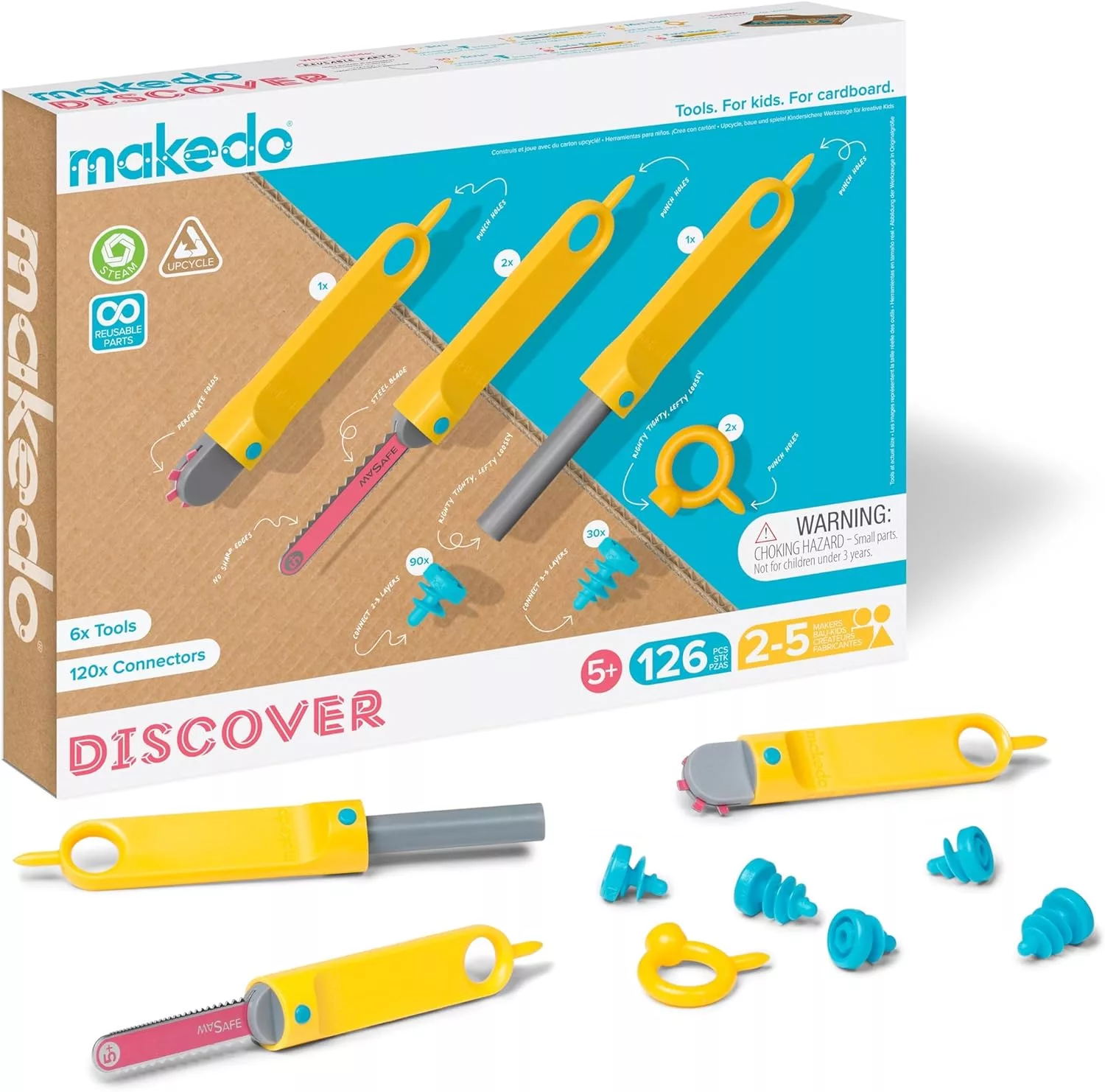 Makedo Discover | Upcycled Cardboard Construction Tool Kit.