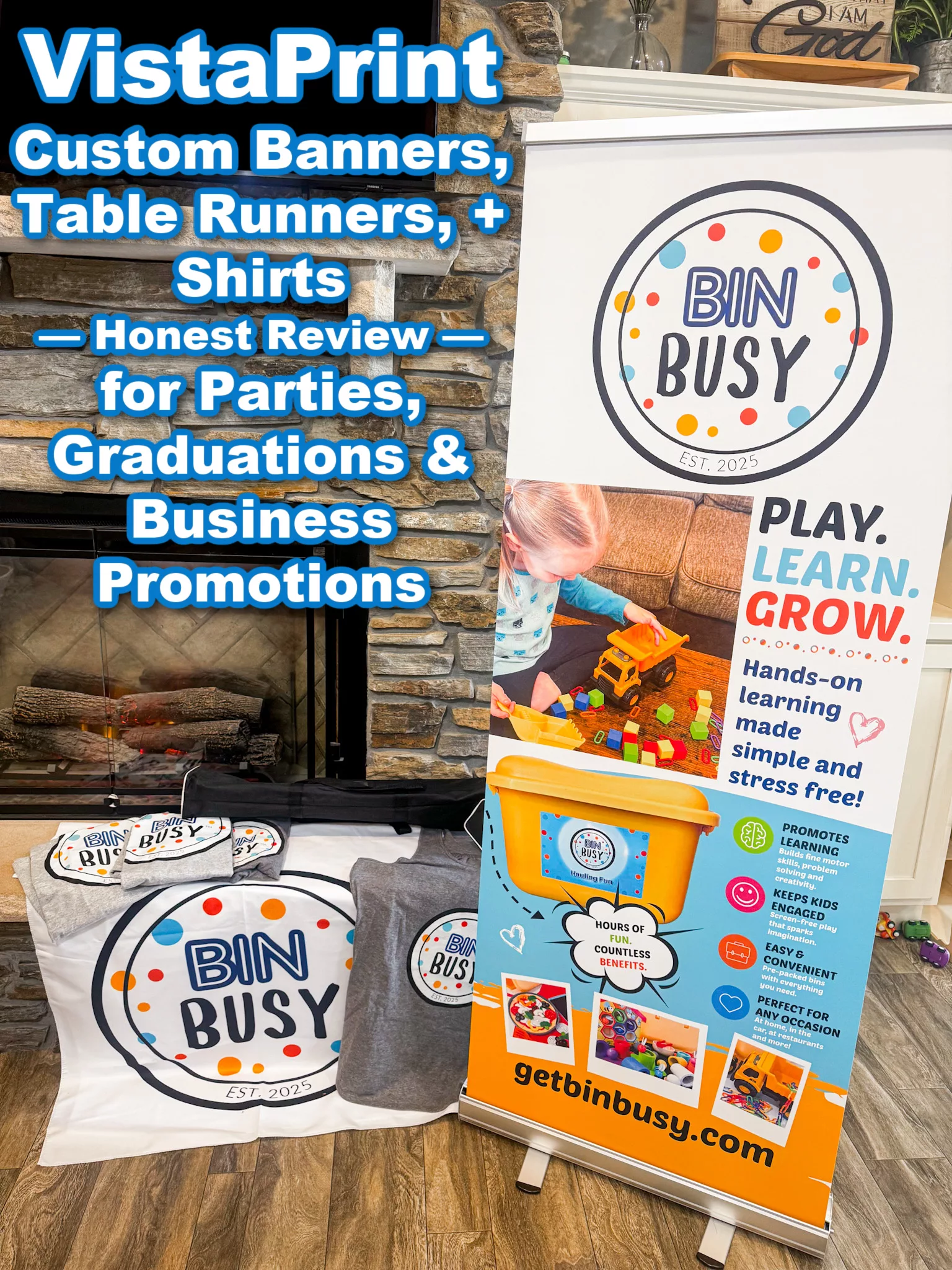 VistaPrint Custom Banners, Table Runners, + Shirts — Honest Review for Parties, Graduations & Business Promotions.