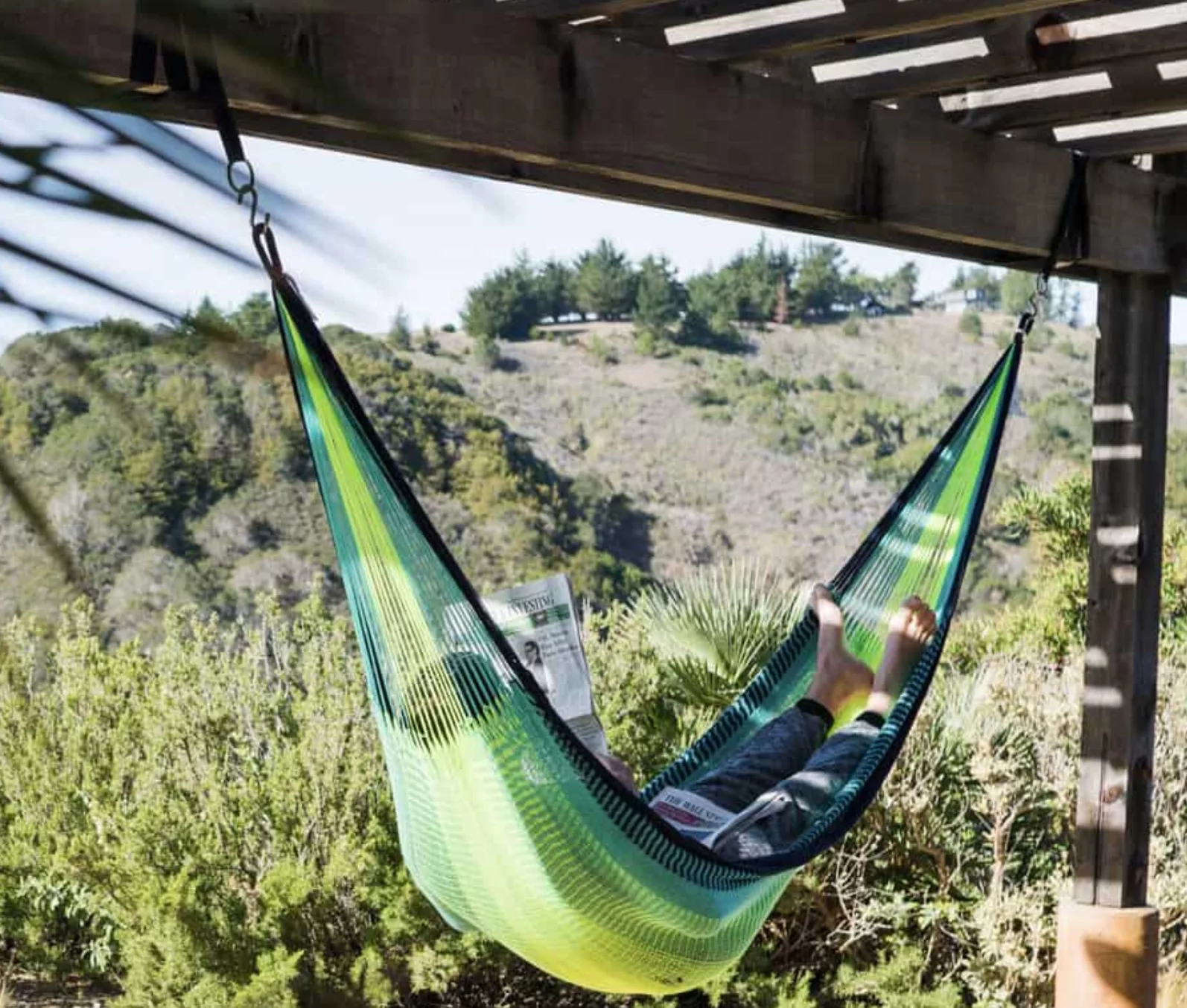 Yellow Leaf Hammocks Signature Hammock and Go Anywhere Hanging Straps.