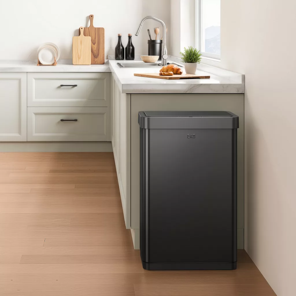 EKO Mirage-X 21-gallon Motion Sensor Trash Can Review & Giveaway EKO mirage-x 21 gallon trash can