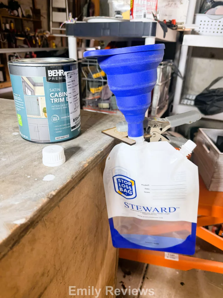paint storage bags airtight, paint saver bags reusable, store leftover paint without drying, paint preservation containers alternative, wood stain storage bags airtight, paint storage for furniture flipping, DIY paint storage hack, organize paint supplies small space, save custom paint colors