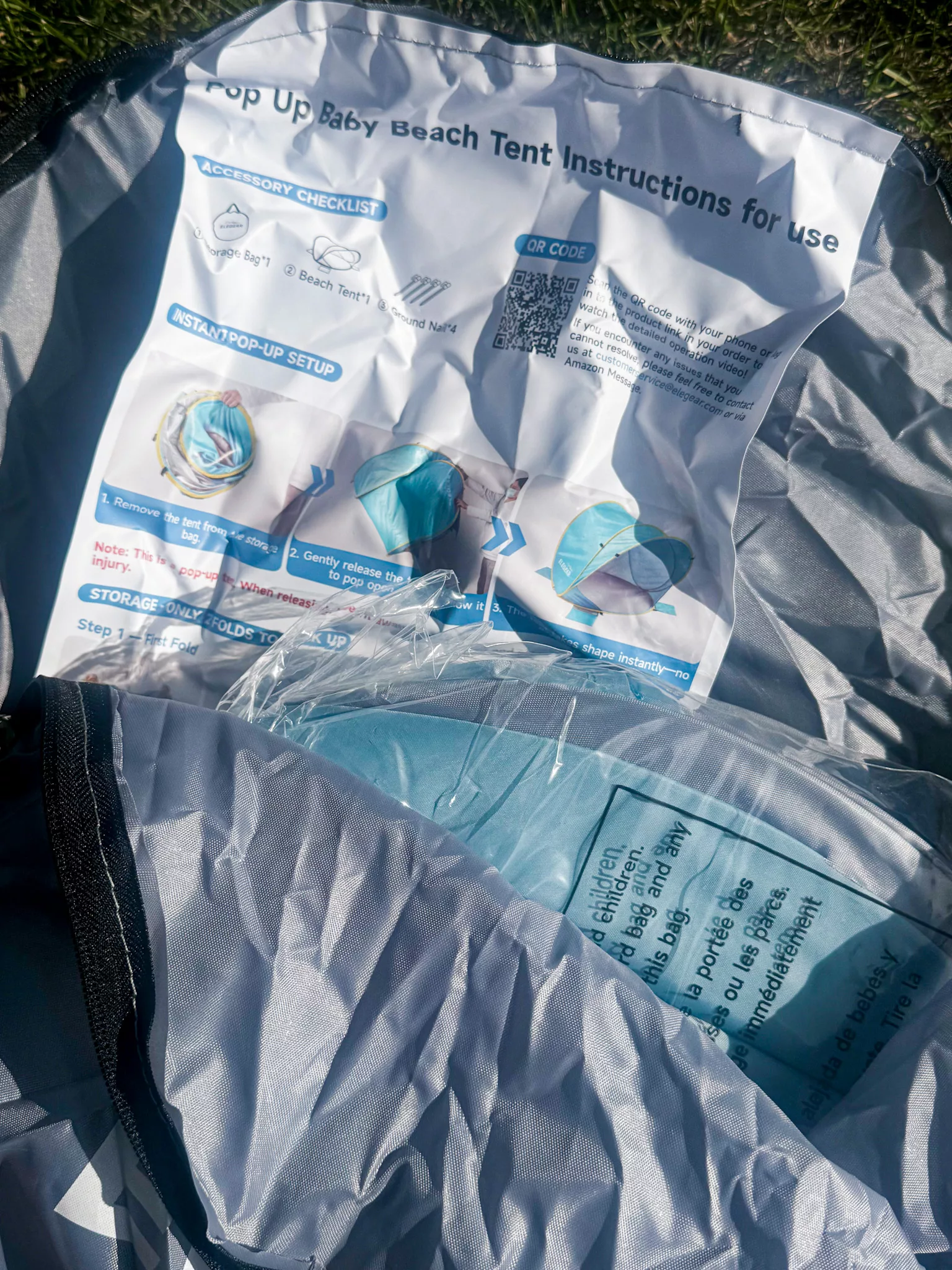 Pop Up Baby Beach Tent With Mini Canopy Review + Giveaway.