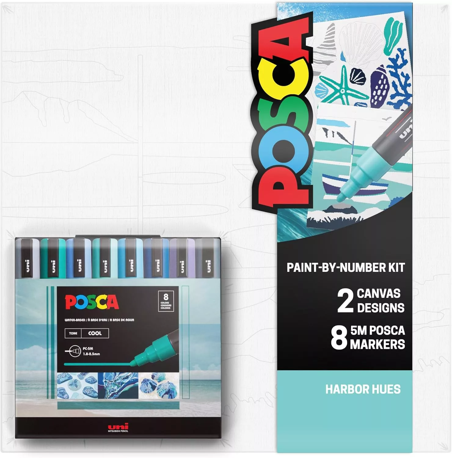 POSCA Canvas Paint by Number Kit.