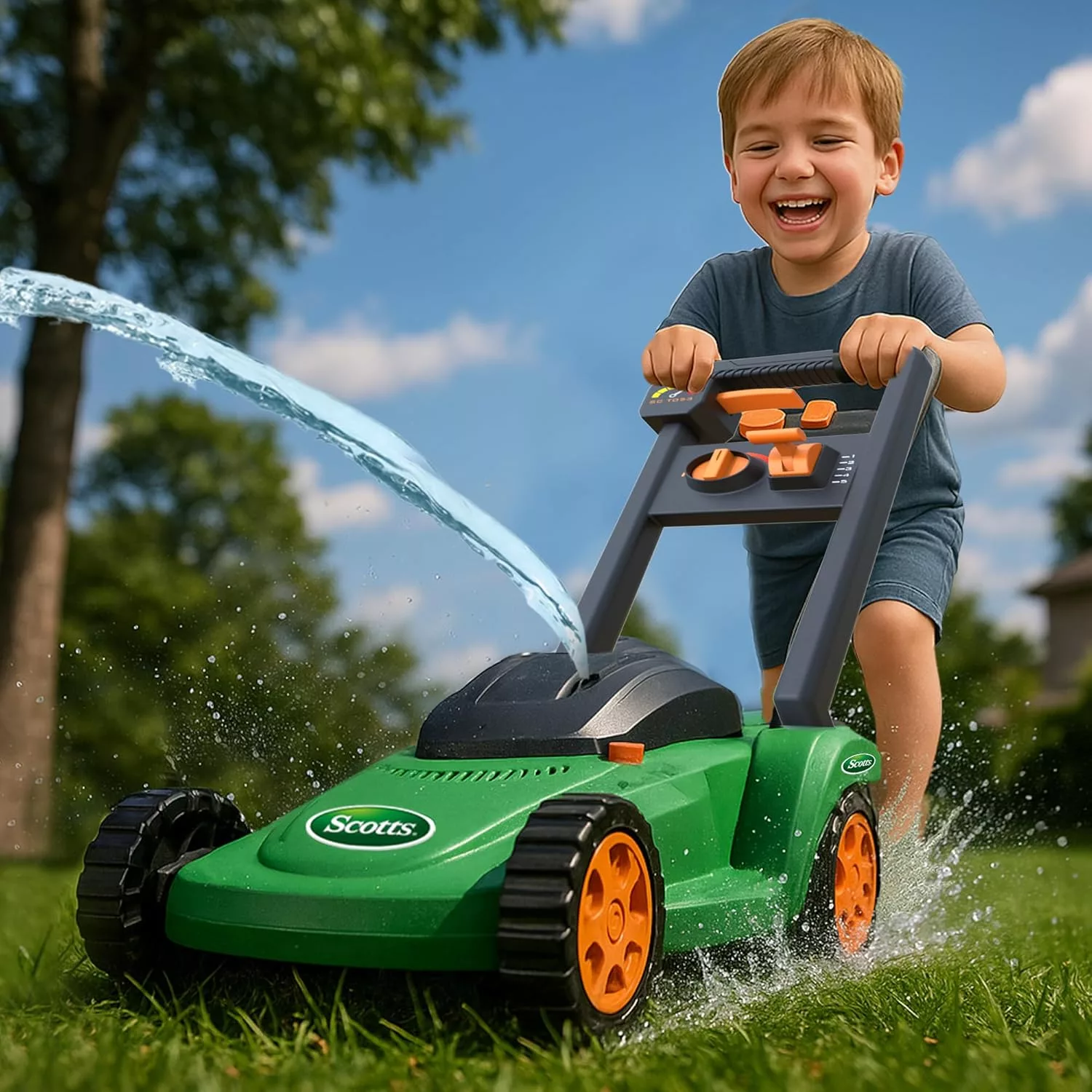 Scotts Water Squirting Toy Lawn Mower.