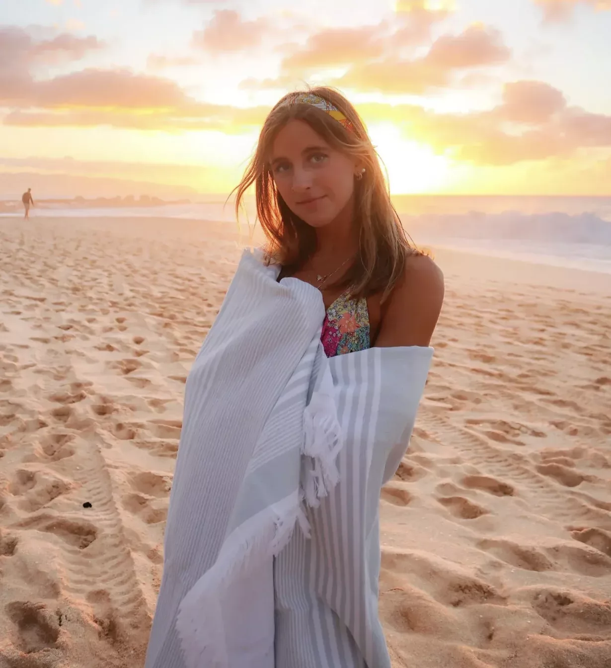 Delilah Home 100% Organic Cotton Sunset Beach Towels.