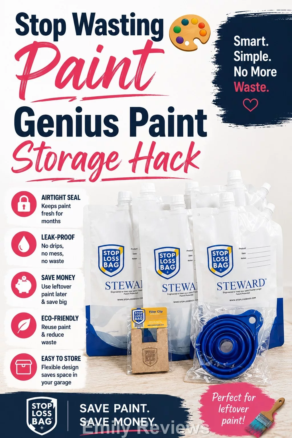 paint storage bags airtight, paint saver bags reusable, store leftover paint without drying, paint preservation containers alternative, wood stain storage bags airtight, paint storage for furniture flipping, DIY paint storage hack, organize paint supplies small space, save custom paint colors