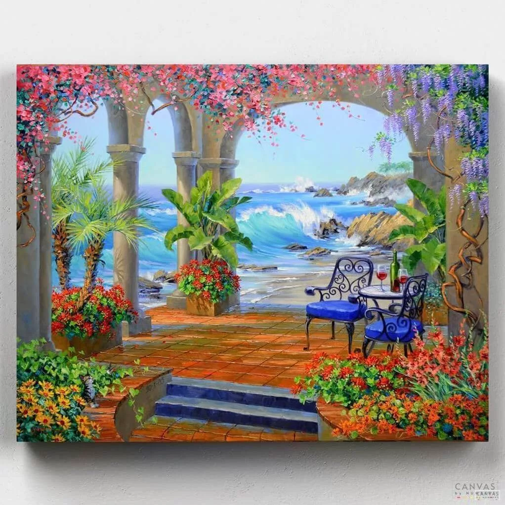 Modern Masterpieces: 8 Designers Shaping The New Face Of Painting By Numbers refreshing-oasis-paint-by-numbers-paint-by-numbers-canvas-by-numbers-16×20-40x50cm-no-frame