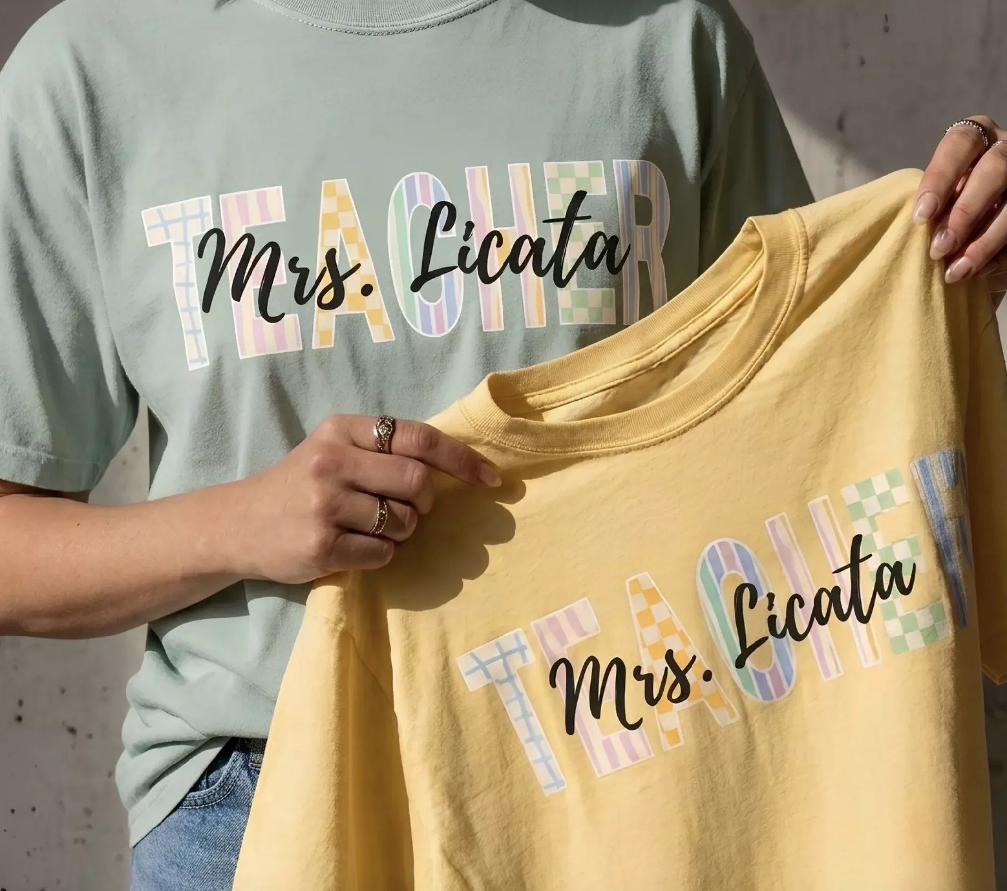 ForeveryoursbyAVL Personalized Teacher Shirt.