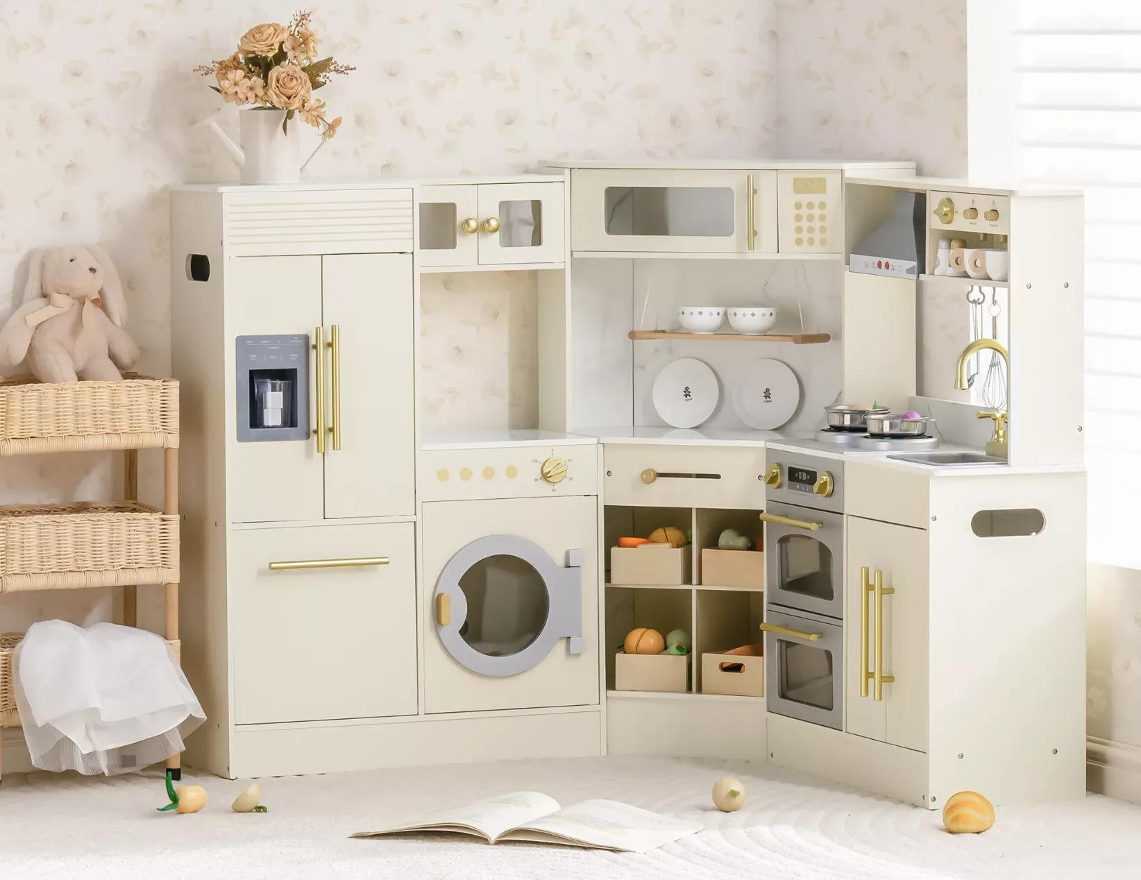 Robud Wooden Light Luxury Corner Kitchen. Kitchens For Kids.