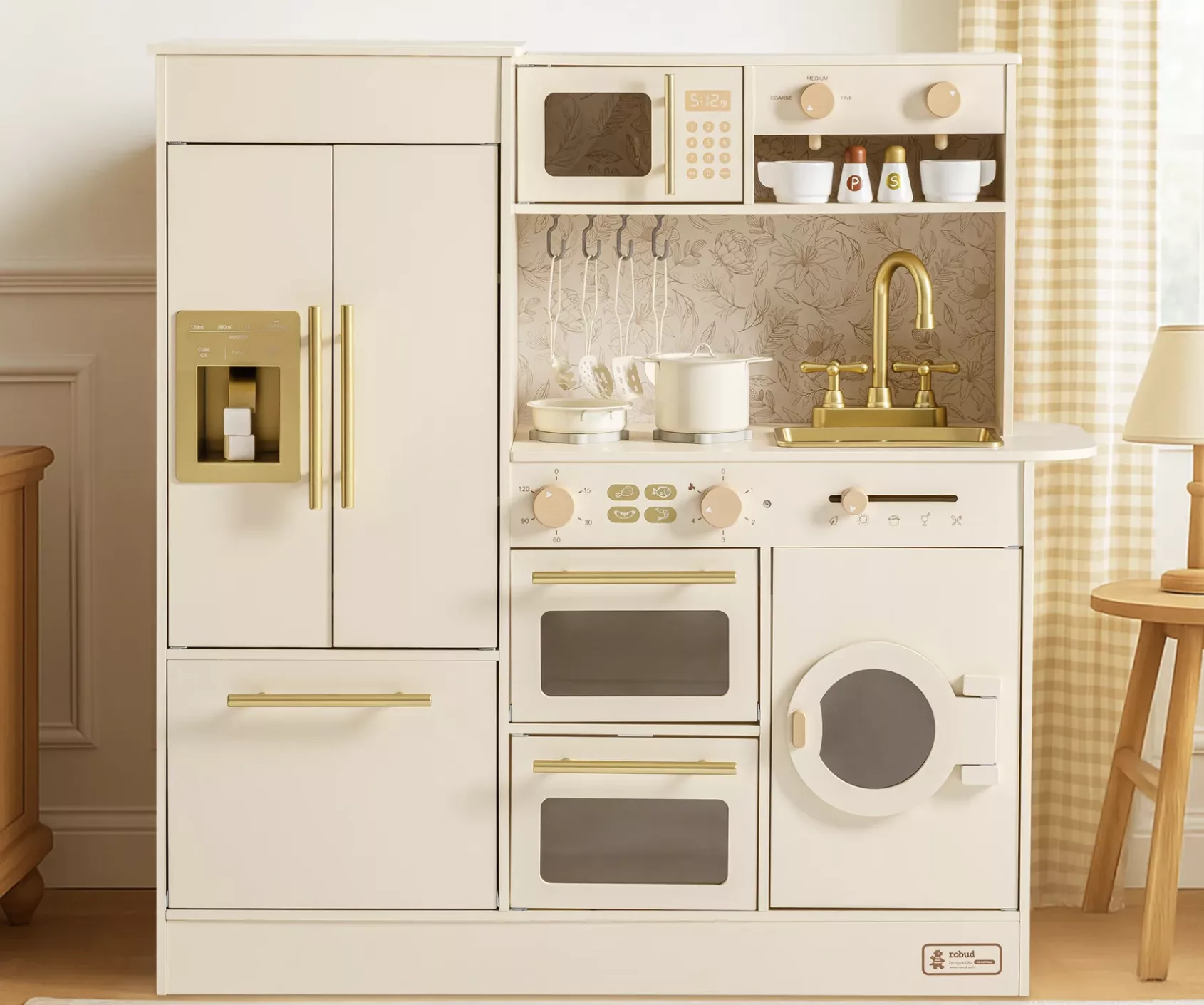 Robud Floral Wooden Play Kitchen. Top 10 Favorite Wooden Play + Mud Kitchens For Kids.