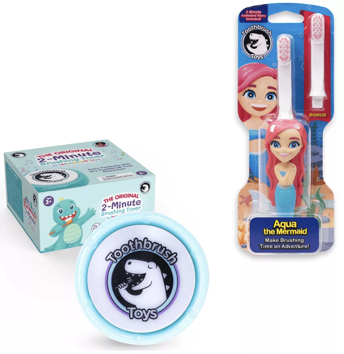 Toothbrush Toys Kids Toothbrush and Timer Bundle.