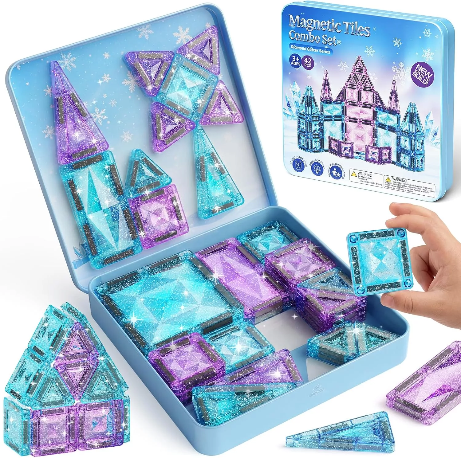 burgkidz Magnetic Travel Tiles for Kids.
