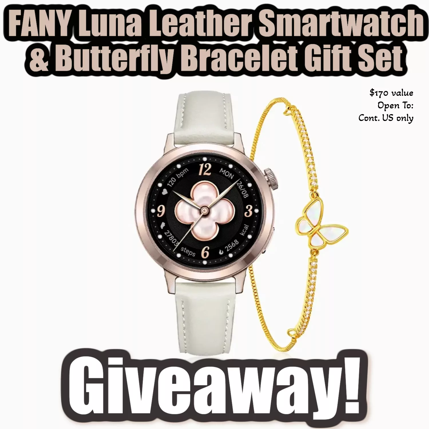 FANY Luna Smartwatch & Bracelet Gift Set Review, Discount, + Giveaway.