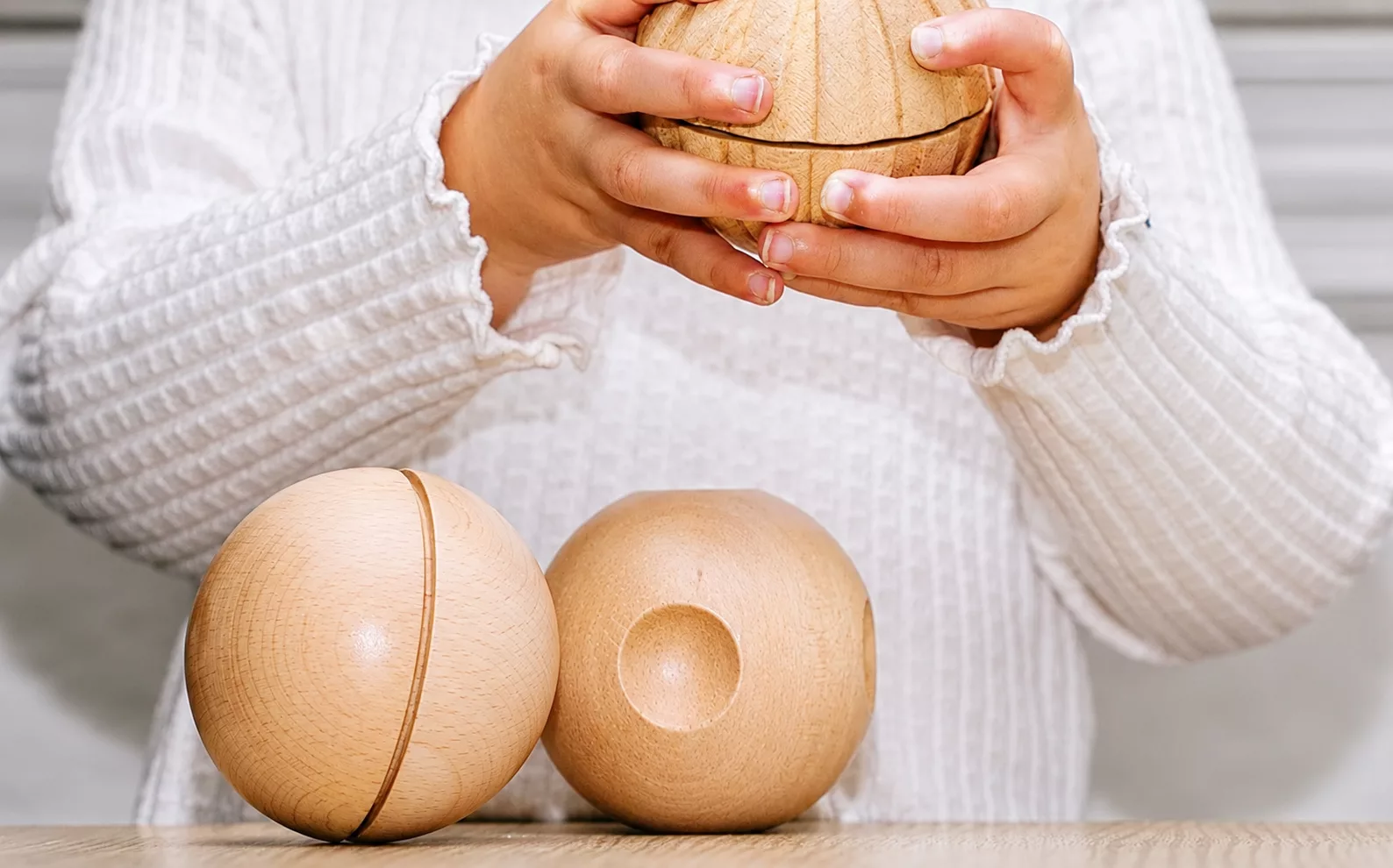 Playcor Wooden Sensory Balls.