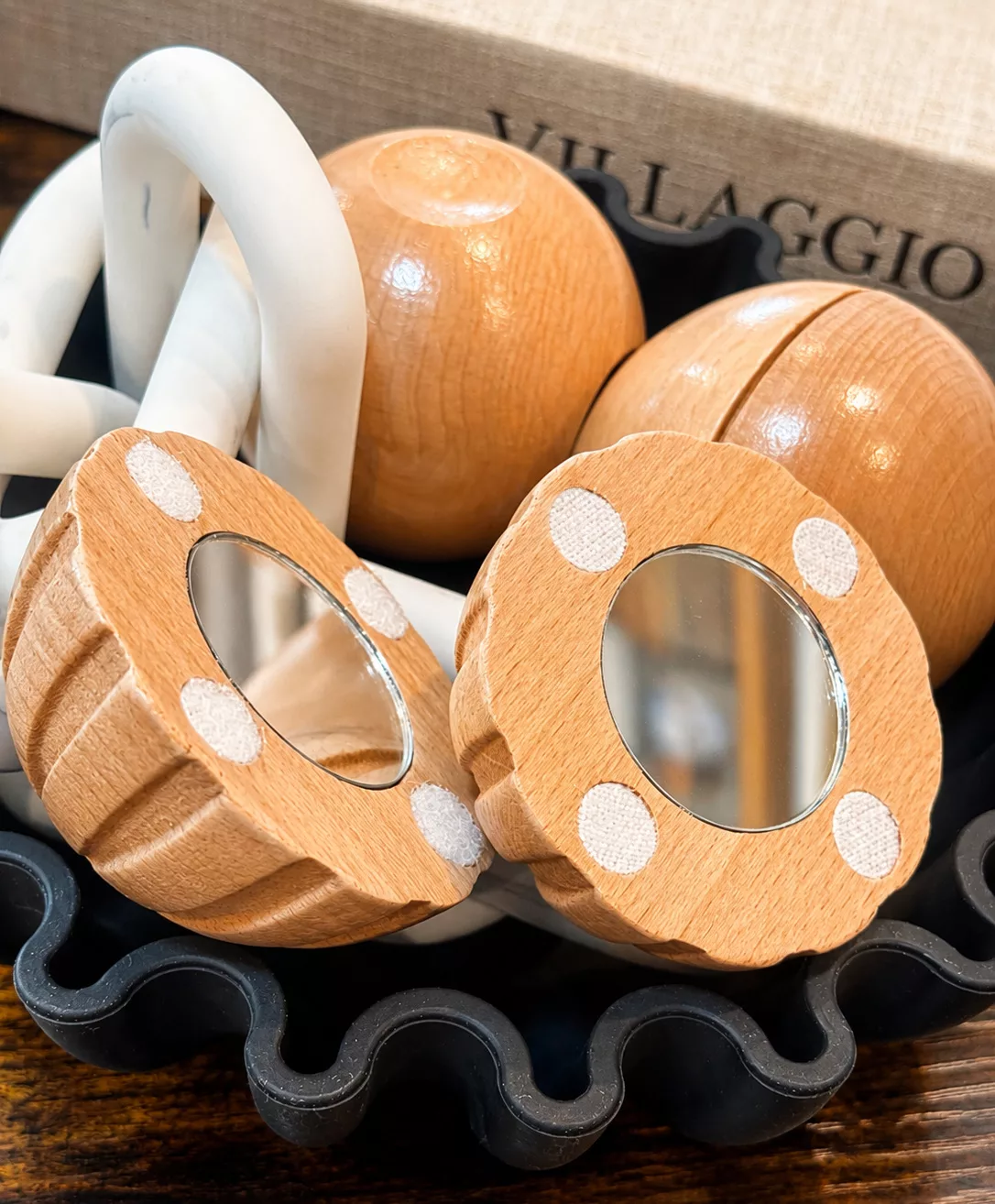 Playcor Wooden Sensory Balls.