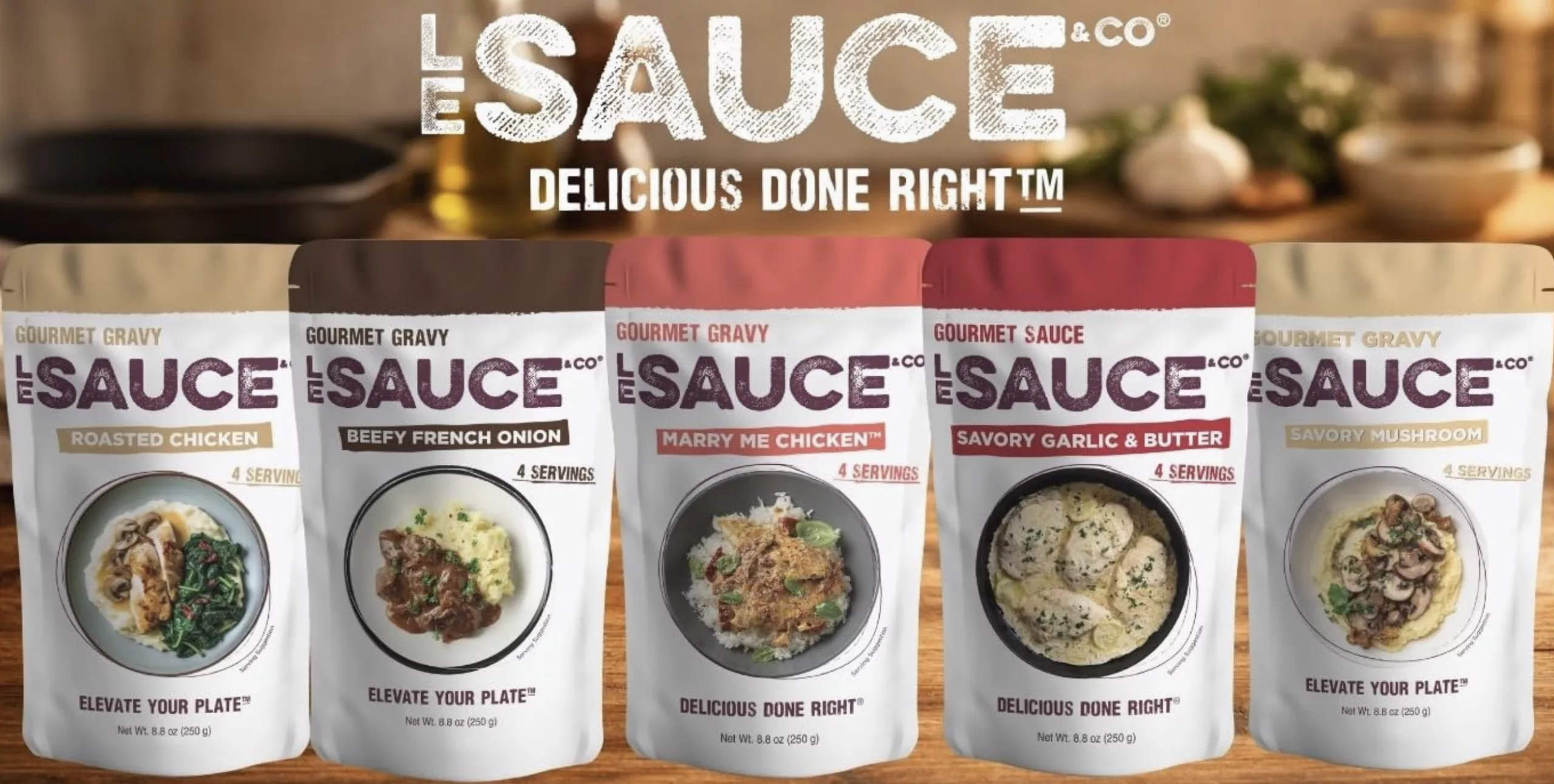 Le Sauce And Co. Gourmet Gravies.