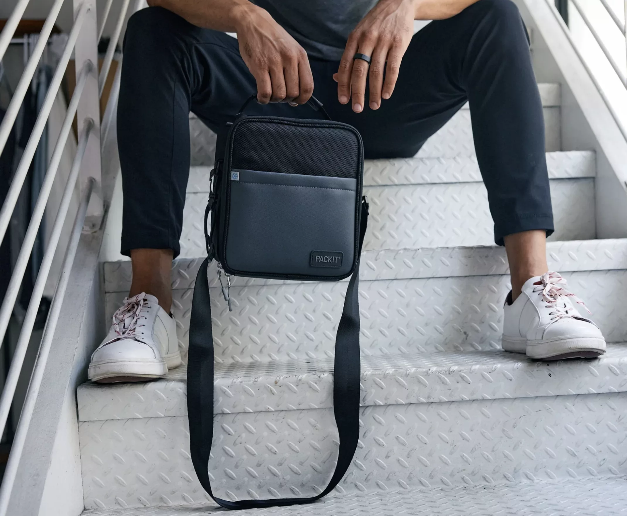 PackIt Freezable Upright Lunch Box: ECOFREEZE+ Collection.